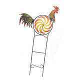 Rooster Wind Spinner Metal Iron Windmill Decorative Cock Wind Sculpture for Outdoor Farm Lawn Yard Patio Garden Ornaments - Extra Image