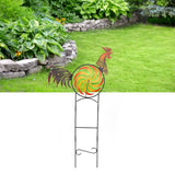 Rooster Wind Spinner Metal Iron Windmill Decorative Cock Wind Sculpture for Outdoor Farm Lawn Yard Patio Garden Ornaments