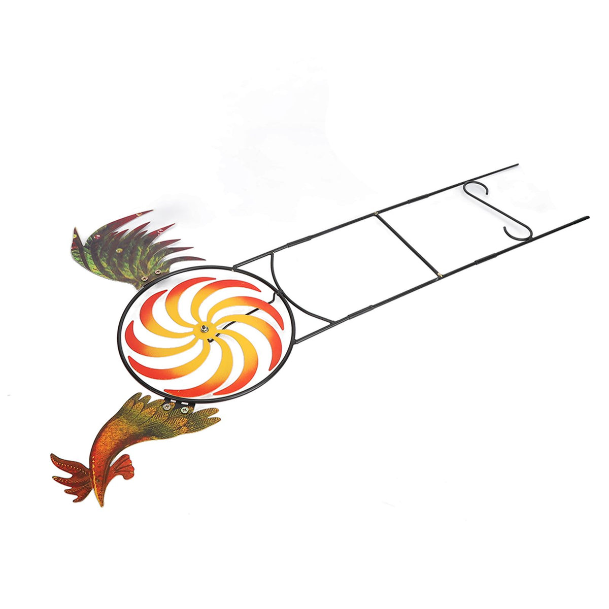 Rooster Wind Spinner Metal Iron Windmill Decorative Cock Wind Sculpture for Outdoor Farm Lawn Yard Patio Garden Ornaments