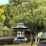 21.1in Camping Lantern Stand with Magnetic Base Wrought Iron Retro Desktop Lantern Stand Pole for Fishing Backpacking