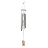Pet Memorial Wind Chimes Wooden Outdoor Sympathy Wind Chimes Dog Memorial Remembrance Gifts with Thickened Aluminum Tubes for Home Garden Decor - Top-Down View