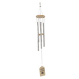 Pet Memorial Wind Chimes Wooden Outdoor Sympathy Wind Chimes Dog Memorial Remembrance Gifts with Thickened Aluminum Tubes for Home Garden Decor - 45-Degree Angle