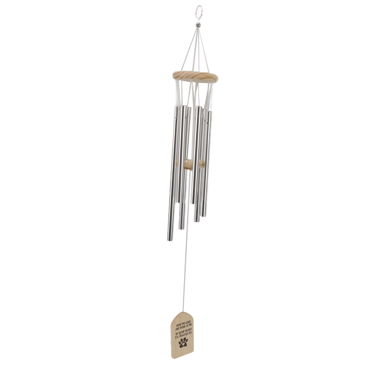 Pet Memorial Wind Chimes Wooden Outdoor Sympathy Wind Chimes Dog Memorial Remembrance Gifts with Thickened Aluminum Tubes for Home Garden Decor