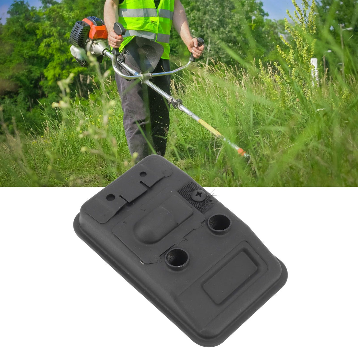 Lawn Trimmer Exhaust Muffler 4137 140 0603 Steel Easy Install Lawn Trimmer Parts for FS75 FC75 FS80 FS85
