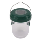 Wasp Catcher LED Solar Powered Waterproof Hornet Traps for Wasp Fruit Fly Garden Terrace Farmland Green