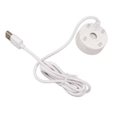 Mist Maker USB Colorful LED Lights 5V Ultra Sound Fountain Atomizer for Pond Rockery Fish Tank Sink White - 45-Degree Angle
