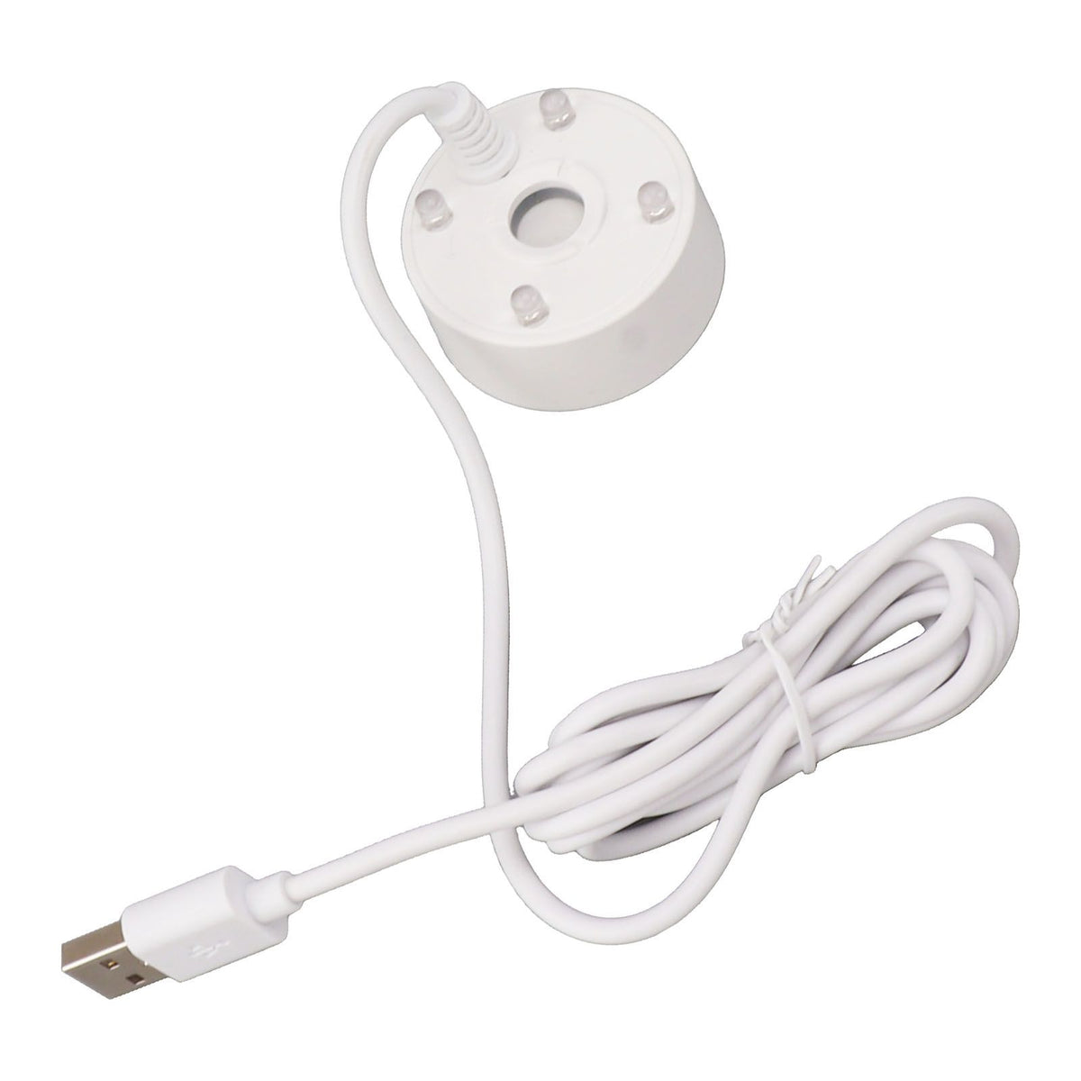 Mist Maker USB Colorful LED Lights 5V Ultra Sound Fountain Atomizer for Pond Rockery Fish Tank Sink White