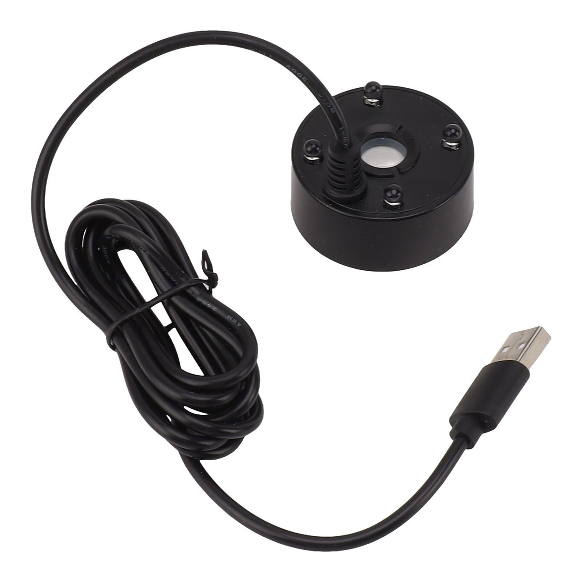 Mist Maker USB Colorful LED Lights 5V Ultra Sound Fountain Atomizer for Pond Rockery Fish Tank Sink Black