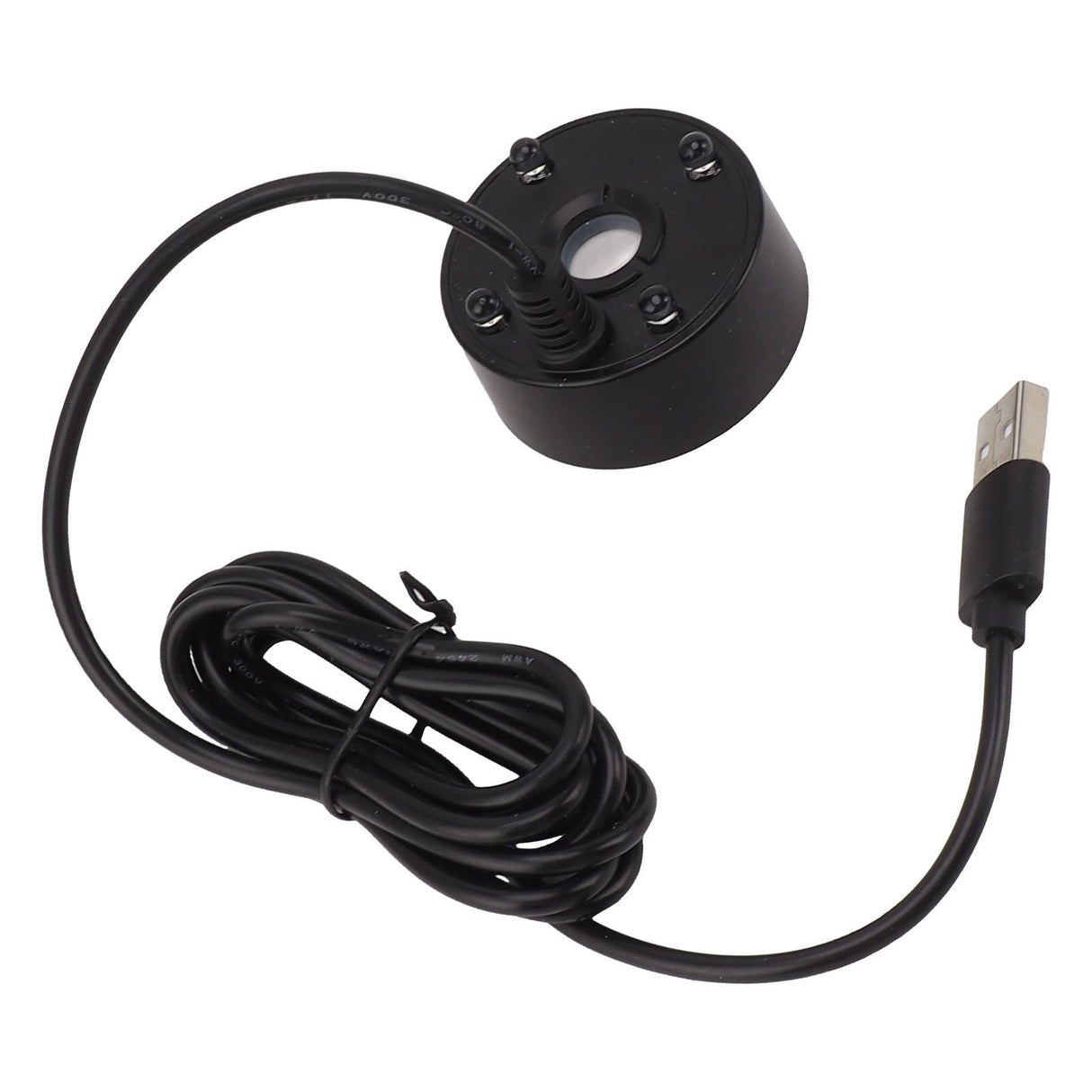 Mist Maker USB Colorful LED Lights 5V Ultra Sound Fountain Atomizer for Pond Rockery Fish Tank Sink Black