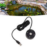 Mist Maker USB Colorful LED Lights 5V Ultra Sound Fountain Atomizer for Pond Rockery Fish Tank Sink Black