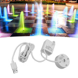 Mist Maker USB Fog Maker with Pump LED Colorful Lighting Fountain Atomizer Humidifier 5V Fog Machine for Pond Garden Office White