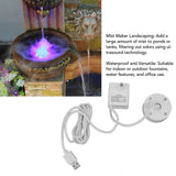 Mist Maker USB Fog Maker with Pump LED Colorful Lighting Fountain Atomizer Humidifier 5V Fog Machine for Pond Garden Office White - Extra Image
