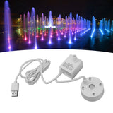 Mist Maker USB Fog Maker with Pump LED Colorful Lighting Fountain Atomizer Humidifier 5V Fog Machine for Pond Garden Office White - Extra Image