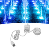 Mist Maker USB Fog Maker with Pump LED Colorful Lighting Fountain Atomizer Humidifier 5V Fog Machine for Pond Garden Office White