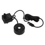 Mist Maker USB Fog Maker with Pump LED Colorful Lighting Fountain Atomizer Humidifier 5V Fog Machine for Pond Garden Office Black - Low Angle