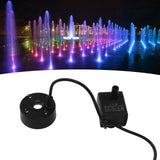 Mist Maker USB Fog Maker with Pump LED Colorful Lighting Fountain Atomizer Humidifier 5V Fog Machine for Pond Garden Office Black