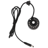 Mist Maker 12LED Beads Colorful DC 5V Interface Waterproof Ultrasound Water Fountain Fogger for Pond Halloween Party - Front View