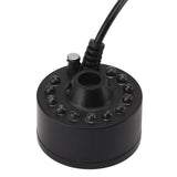 Mist Maker 12LED Beads Colorful DC 5V Interface Waterproof Ultrasound Water Fountain Fogger for Pond Halloween Party
