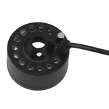 Mist Maker 12LED Beads Colorful DC 5V Interface Waterproof Ultrasound Water Fountain Fogger for Pond Halloween Party - Rear View