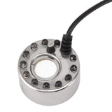 Color 12 LED Mist Maker Fogger Water Fountain Pond Fog Atomizer Humidifier with DC 5V Interface for Water Fountain Pond Rockery Fishtank - Side View