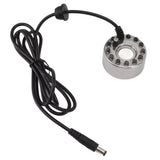 Color 12 LED Mist Maker Fogger Water Fountain Pond Fog Atomizer Humidifier with DC 5V Interface for Water Fountain Pond Rockery Fishtank