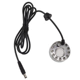 Color 12 LED Mist Maker Fogger Water Fountain Pond Fog Atomizer Humidifier with DC 5V Interface for Water Fountain Pond Rockery Fishtank - Close-Up Angle