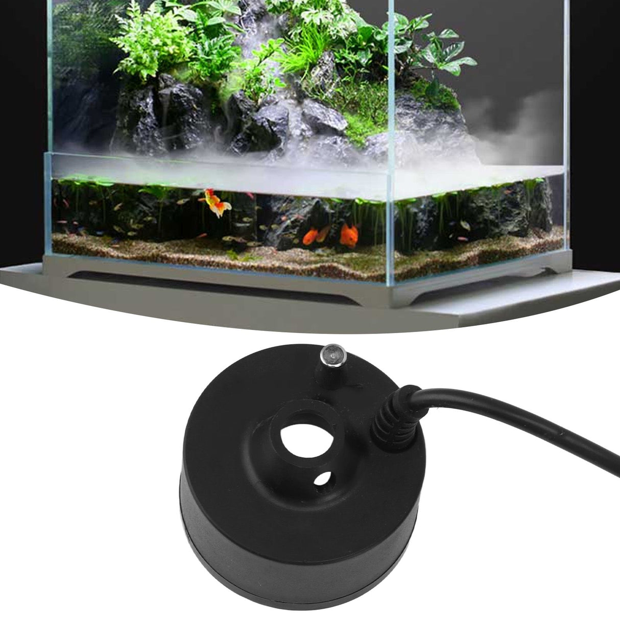 Mist Maker DC 5V Plastic Waterproof Ultrasound Pond Fogger Humidifier for Garden Rockery Landscape Fishtank Halloween Decor