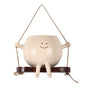 Swing Face Planter Resin Wall Hanging Head Planter Smiling Face Succulent Flower Pot for Indoor Outdoor Decoration