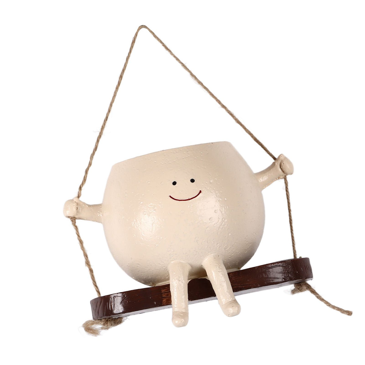 Swing Face Planter Resin Wall Hanging Head Planter Smiling Face Succulent Flower Pot for Indoor Outdoor Decoration