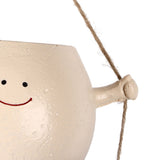 Swing Face Planter Resin Wall Hanging Head Planter Smiling Face Succulent Flower Pot for Indoor Outdoor Decoration