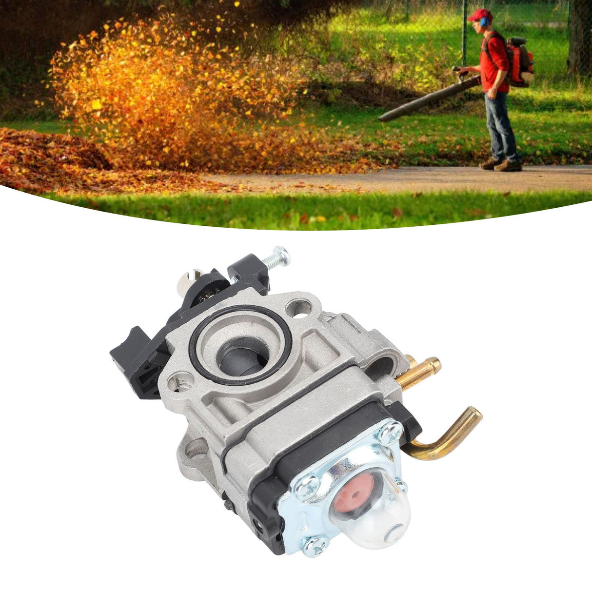 Blower Carburetor Aluminum Blower Carburetor Replacement for Ryobi RY25AXB 25cc Gas Jet Fan Blower