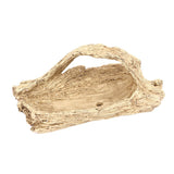 Artificial Driftwood Succulent Planter Faux Wood Resin Succulent Planter for Windowsill Desktop Coffee Table - Front View