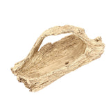 Artificial Driftwood Succulent Planter Faux Wood Resin Succulent Planter for Windowsill Desktop Coffee Table - Top-Down View