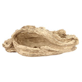 Artificial Driftwood Succulent Planter Faux Wood Resin Succulent Planter for Windowsill Desktop Coffee Table - Rear View