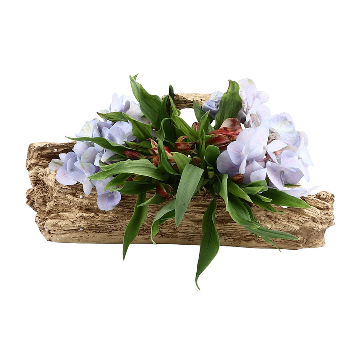 Artificial Driftwood Succulent Planter Faux Wood Resin Succulent Planter for Windowsill Desktop Coffee Table