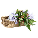 Artificial Driftwood Succulent Planter Faux Wood Resin Succulent Planter for Windowsill Desktop Coffee Table - Low Angle