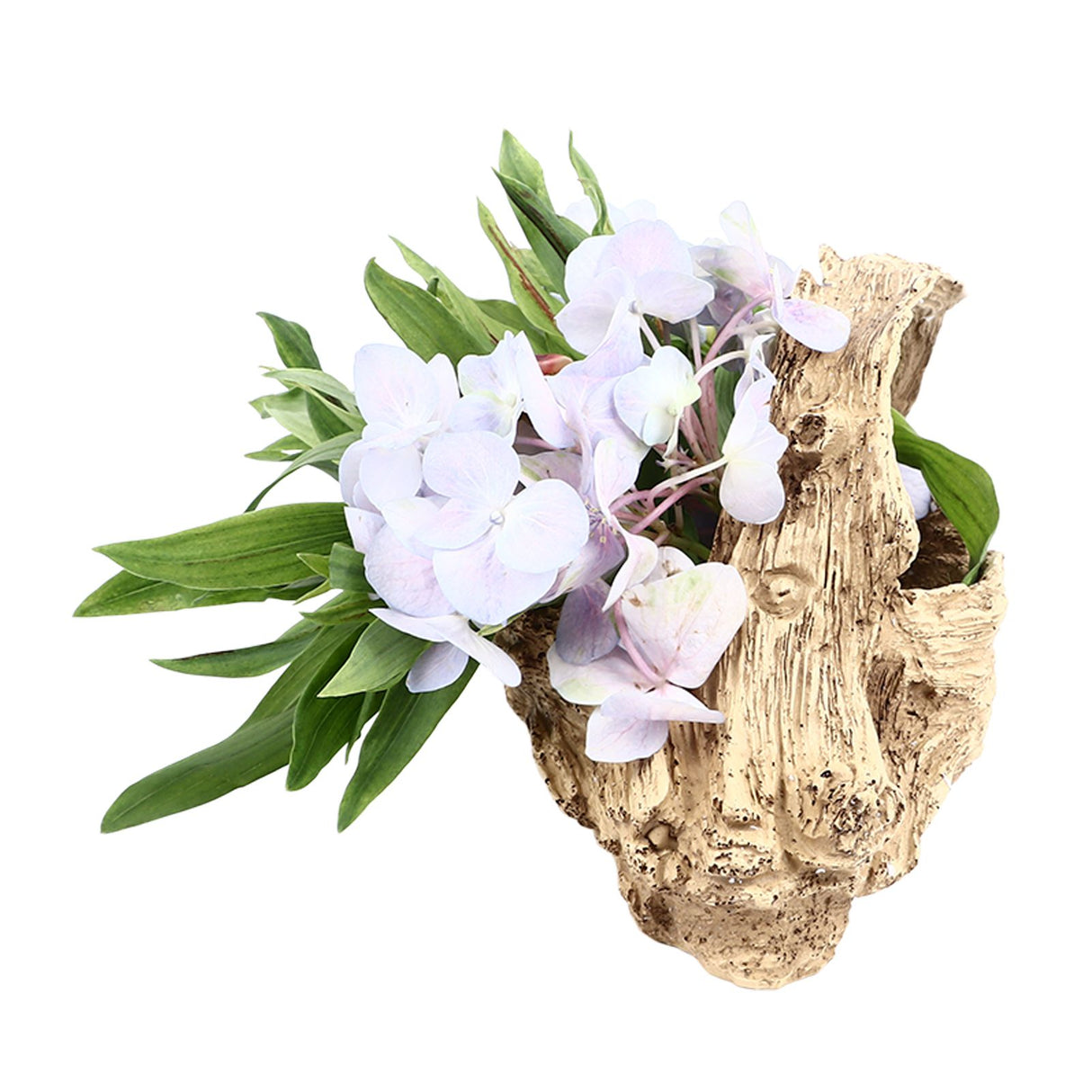 Artificial Driftwood Succulent Planter Faux Wood Resin Succulent Planter for Windowsill Desktop Coffee Table