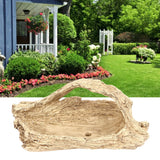 Artificial Driftwood Succulent Planter Faux Wood Resin Succulent Planter for Windowsill Desktop Coffee Table