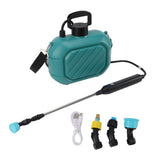 Battery Powered Sprayer 5L Rechargeable Portable Electric Garden Sprayer with Telescopic Wand and Shoulder Strap for Home Lawn Blue - Front View