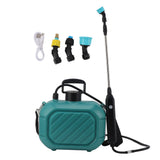 Battery Powered Sprayer 5L Rechargeable Portable Electric Garden Sprayer with Telescopic Wand and Shoulder Strap for Home Lawn Blue