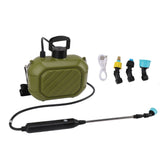 Battery Powered Sprayer 5L Rechargeable Portable Electric Garden Sprayer with Telescopic Wand and Shoulder Strap for Home Lawn Green