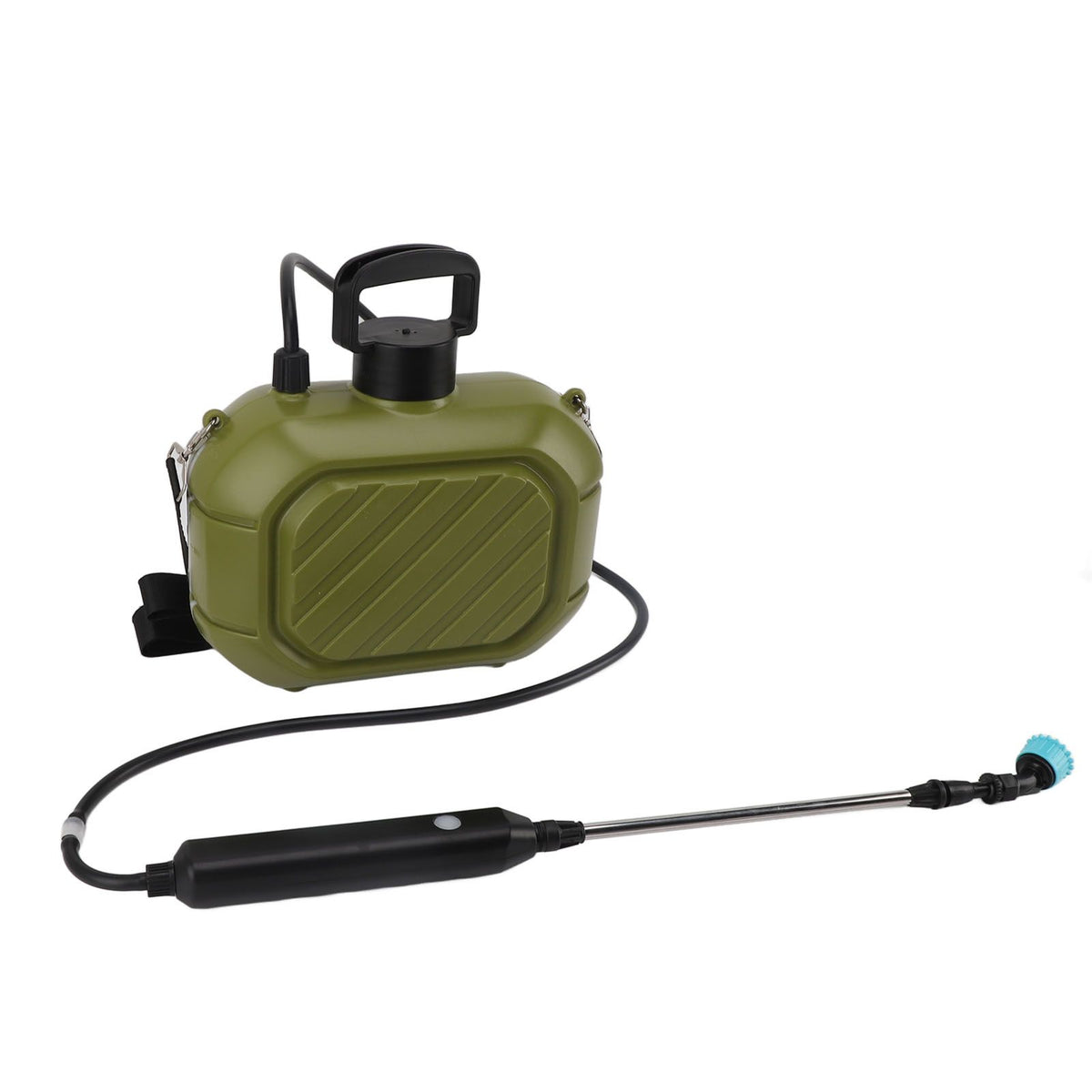Battery Powered Sprayer 5L Rechargeable Portable Electric Garden Sprayer with Telescopic Wand and Shoulder Strap for Home Lawn Green
