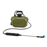 Battery Powered Sprayer 5L Rechargeable Portable Electric Garden Sprayer with Telescopic Wand and Shoulder Strap for Home Lawn Green