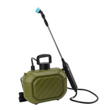Battery Powered Sprayer 5L Rechargeable Portable Electric Garden Sprayer with Telescopic Wand and Shoulder Strap for Home Lawn Green