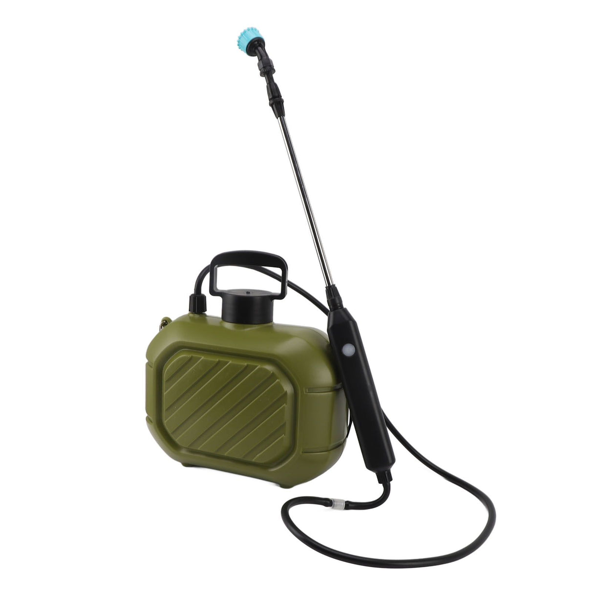 Battery Powered Sprayer 5L Rechargeable Portable Electric Garden Sprayer with Telescopic Wand and Shoulder Strap for Home Lawn Green