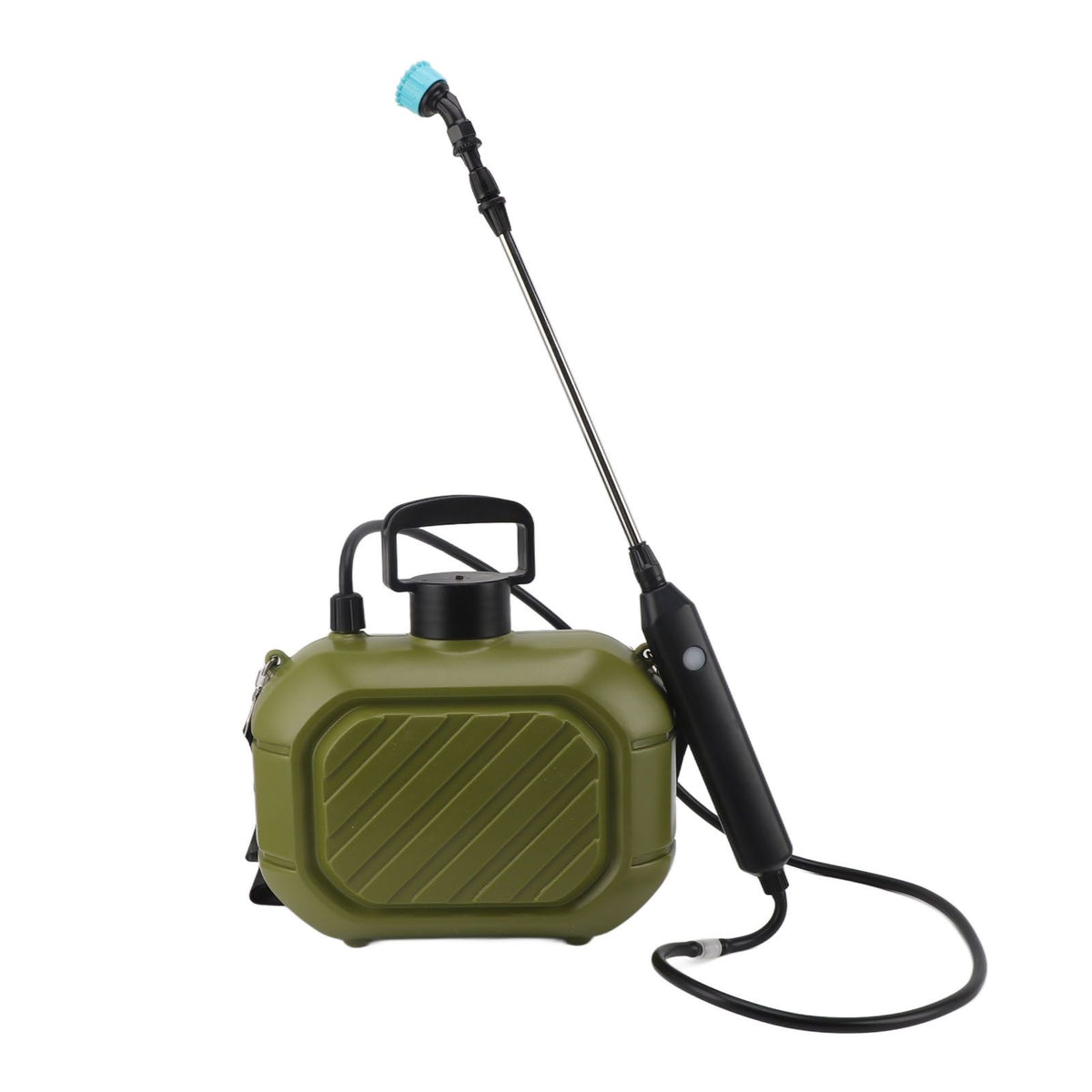 Battery Powered Sprayer 5L Rechargeable Portable Electric Garden Sprayer with Telescopic Wand and Shoulder Strap for Home Lawn Green