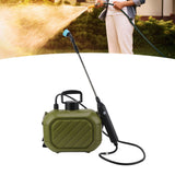 Battery Powered Sprayer 5L Rechargeable Portable Electric Garden Sprayer with Telescopic Wand and Shoulder Strap for Home Lawn Green