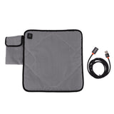 Portable Heated Seat Cushion USB Heated Seat Cushion Adjustable Temperature Heated Chair Cushion for Fishing Camping Light Gray