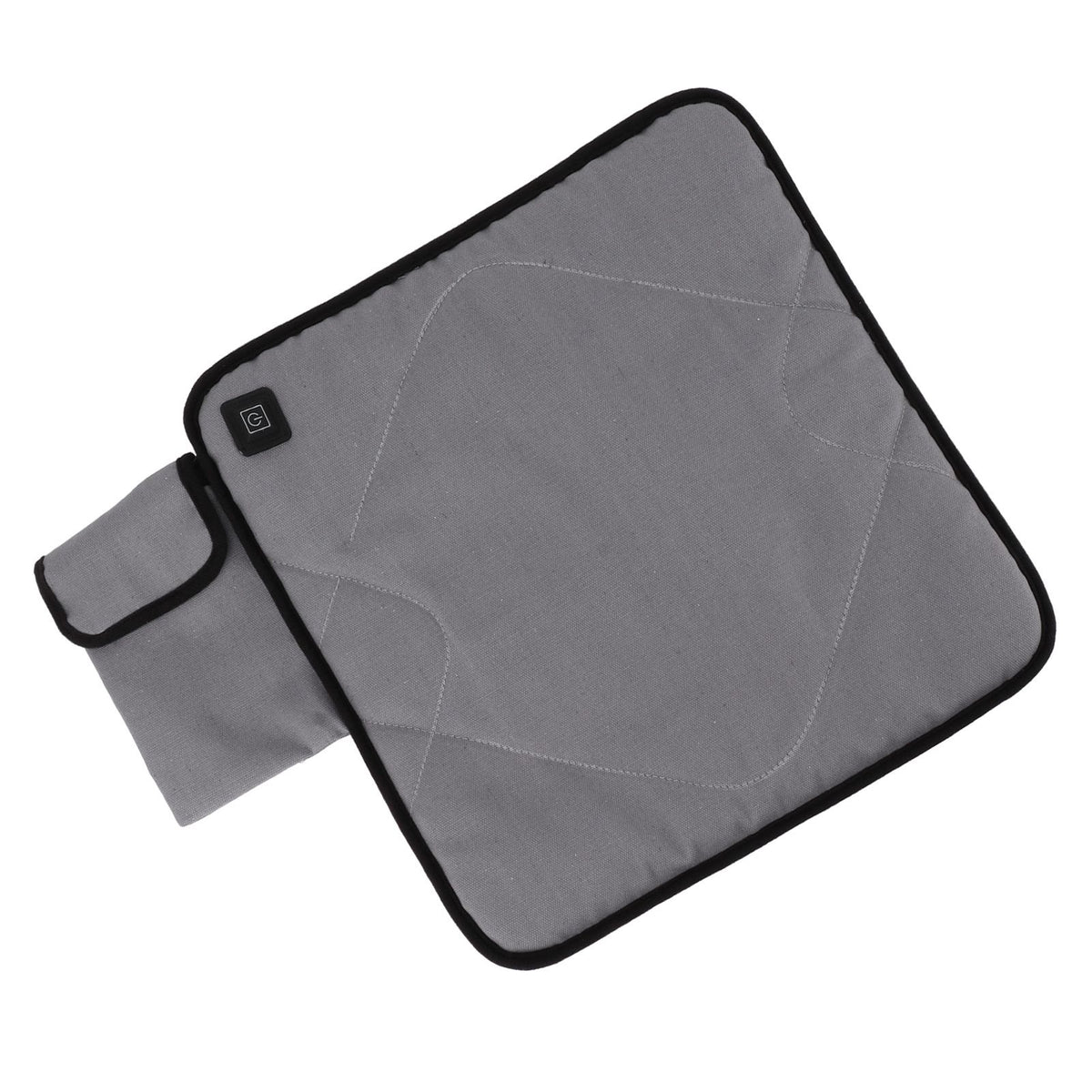 Portable Heated Seat Cushion USB Heated Seat Cushion Adjustable Temperature Heated Chair Cushion for Fishing Camping Light Gray