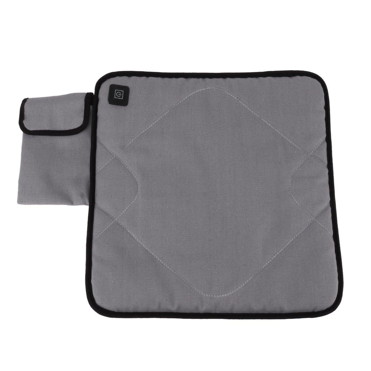 Portable Heated Seat Cushion USB Heated Seat Cushion Adjustable Temperature Heated Chair Cushion for Fishing Camping Light Gray